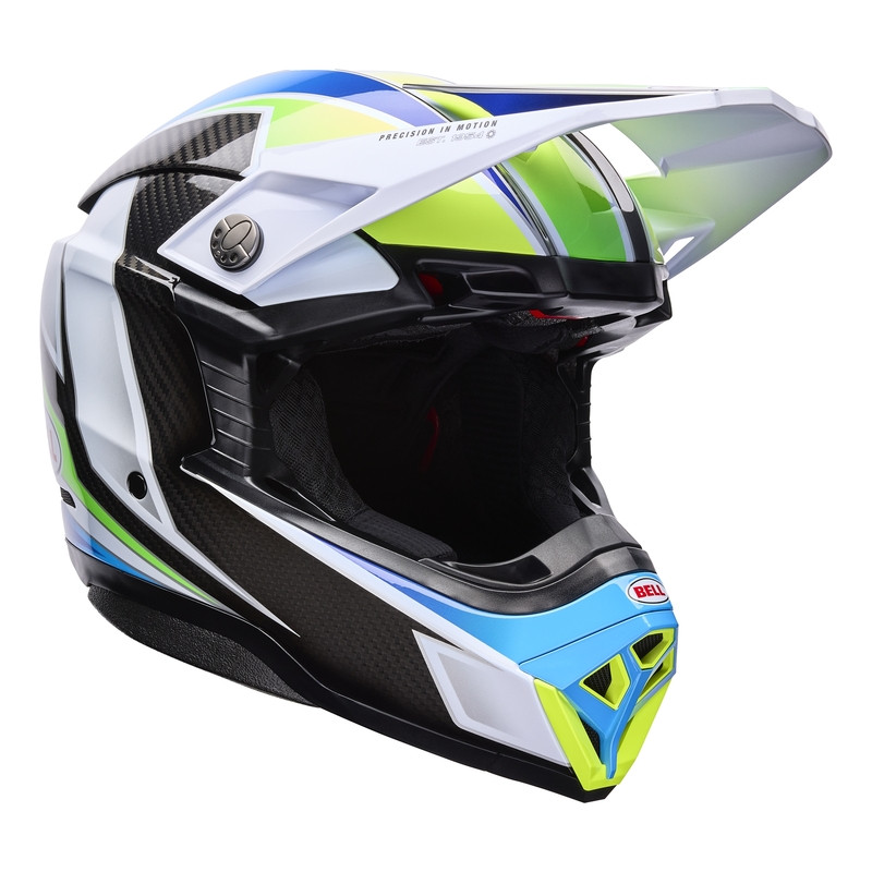 Casque BELL Moto-10 Spherical - Grid White/Blue Taille S