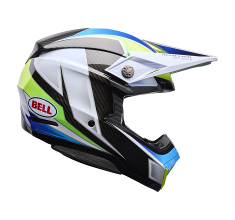 Casque BELL Moto-10 Spherical - Grid White/Blue Taille S