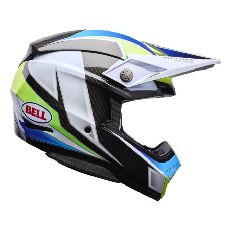 Casque BELL Moto-10 Spherical - Grid White/Blue Taille S
