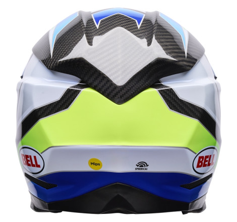 Casque BELL Moto-10 Spherical - Grid White/Blue Taille S