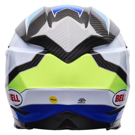 Casque BELL Moto-10 Spherical - Grid White/Blue Taille S