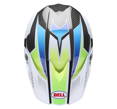 Casque BELL Moto-10 Spherical - Grid White/Blue Taille S
