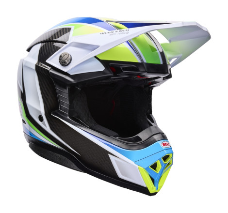 Casque BELL Moto-10 Spherical - Grid White/Blue Taille L