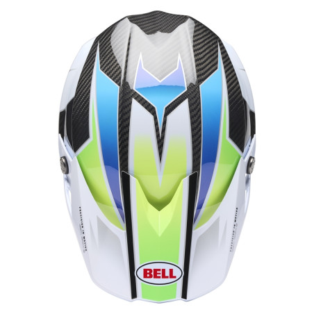 Casque BELL Moto-10 Spherical - Grid White/Blue Taille L