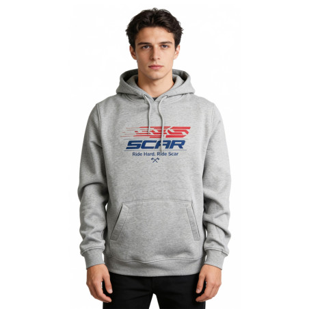 Sweat à capuche SCAR Factory - gris