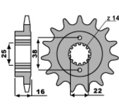 Kit chaîne EK/PBR 520 ZVX3 - 15/42-106 - Couronne acier standard