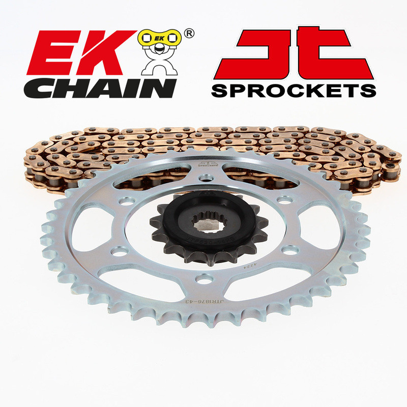 Kit chaîne EK/JT 520 MVXZ2 - 16/47-112 - Couronne acier standard