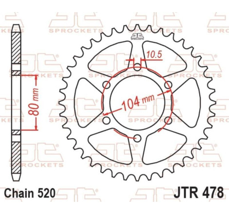 Kit chaîne EK/JT 520 MVXZ2 - 15/46-114 - Couronne acier standard