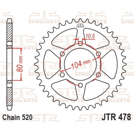 Kit chaîne EK/JT 520 MVXZ2 - 15/46-114 - Couronne acier standard