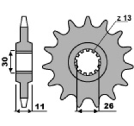 Kit chaîne EK/PBR 525 SRX2 - 16/47-126 - Couronne acier standard