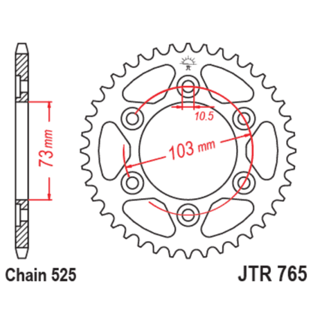 Kit chaîne EK/JT 525 MVXZ2 - 15/43-114 - Couronne acier standard