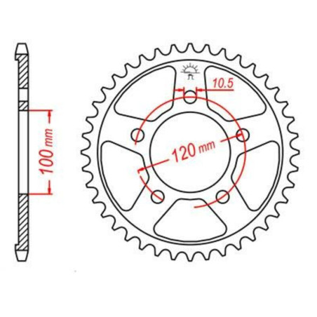 Kit chaîne EK/JT 525 SRX2 - 16/44-108 - Couronne acier standard