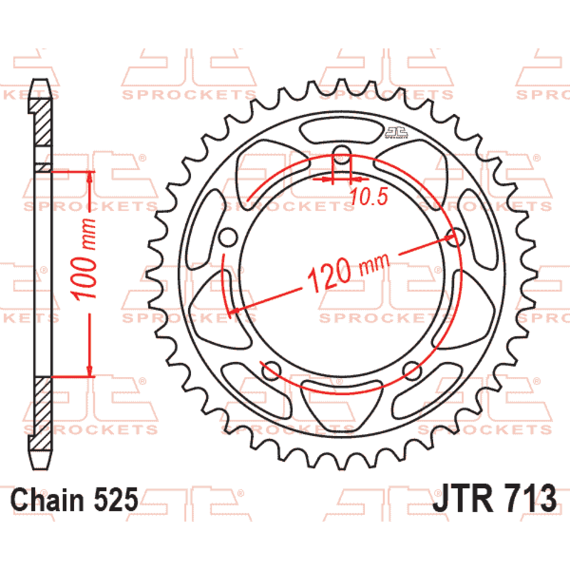Couronne JT SPROCKETS acier standard - 524
