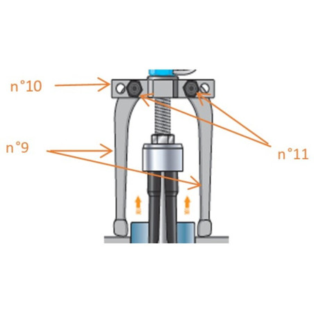 Jeu de pièces détachées NTN K2 pour kit extracteur de roulements 5-44