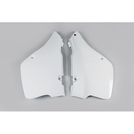 Plaques latérales UFO blanches pour Suzuki RM 125 (1989–1992)