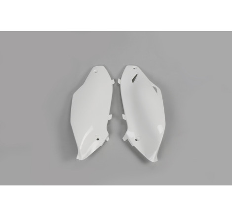 Plaques latérales UFO blanches pour Kawasaki KX-F 250 / 450