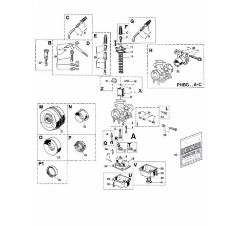 Carburateur DELL ORTO PHBG BS Ø19mm