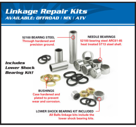 Kit réparation de biellettes ALL BALLS 125/250 RM 1992