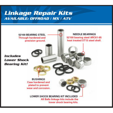 Kit réparation de biellettes ALL BALLS 125/250 RM 1992