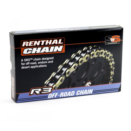 Chaîne de transmission RENTHAL 520R33 SRS Ring – 116 maillons – Renforcée Enduro / MX