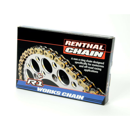 Chaîne de transmission RENTHAL 520 R1 Works – 114 maillons – Racing MX