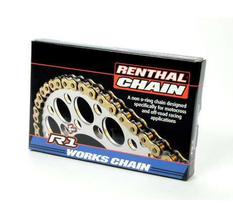 Chaîne de transmission RENTHAL 520 R1 Works – 112 maillons – Racing MX