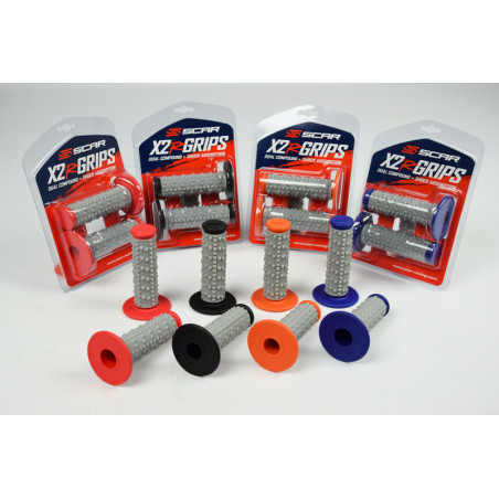 Revêtements SCAR X2R Dual Density Full Grip gris/orange