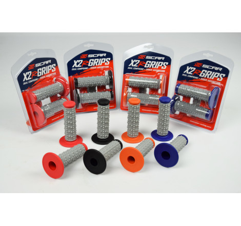 Revêtements SCAR X2R Dual Density Full Grip gris/rouge
