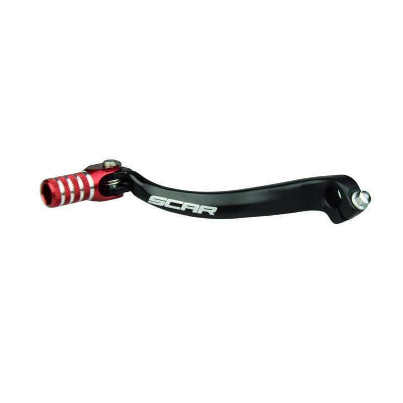 Sélecteur de vitesse SCAR noir mat/embout rouge 250 CRF 2010 à 2017