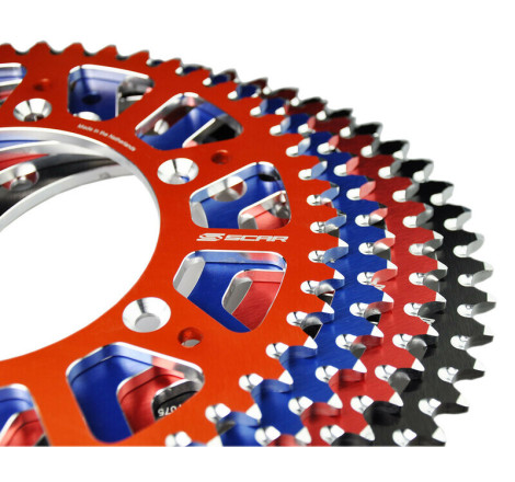 Couronne SCAR 48 dents aluminium noir Ultra-Light anti-boue pour 65 SX/TC/MC