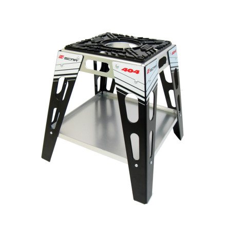 Stand MX404 aluminium SCAR pour motos cross, enduro et entretien facile