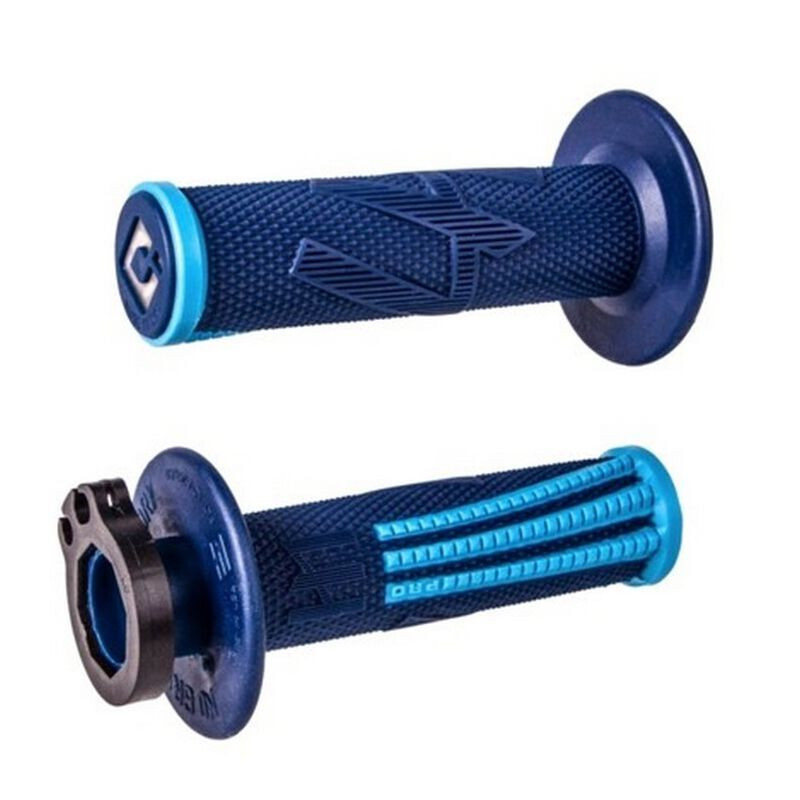 Poignées ODI Emig Pro V2 Lock-On Full Grip bleu