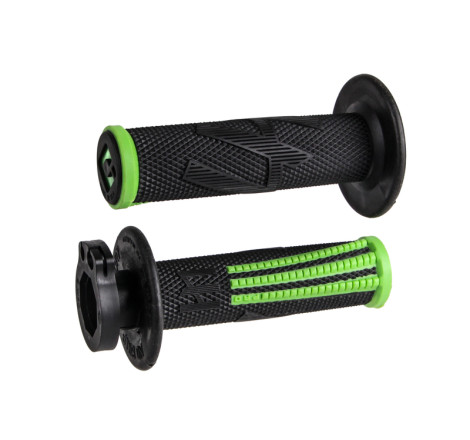 Poignées ODI Emig Pro V2 Lock-On Full Grip noir/vert