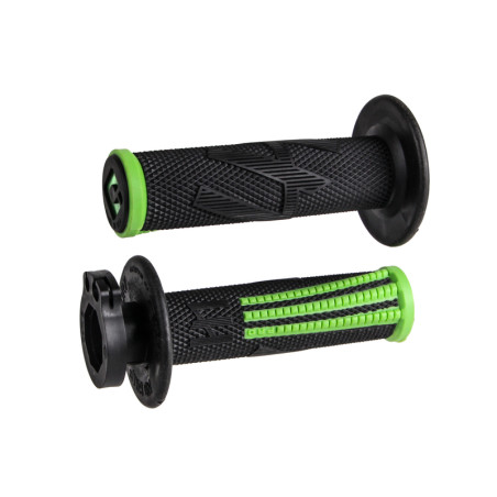 Poignées ODI Emig Pro V2 Lock-On Full Grip noir/vert