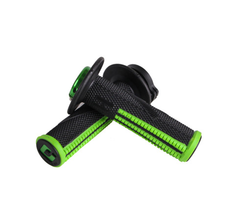 Poignées ODI Emig Pro V2 Lock-On Full Grip noir/vert