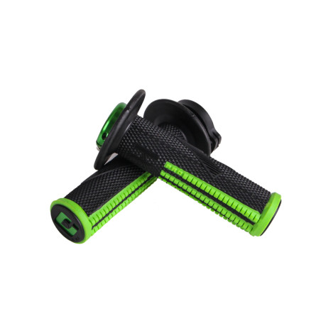 Poignées ODI Emig Pro V2 Lock-On Full Grip noir/vert