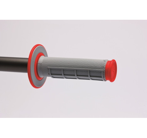 Revêtements RENTHAL Dual Series semi-gauffrés gris/rouge