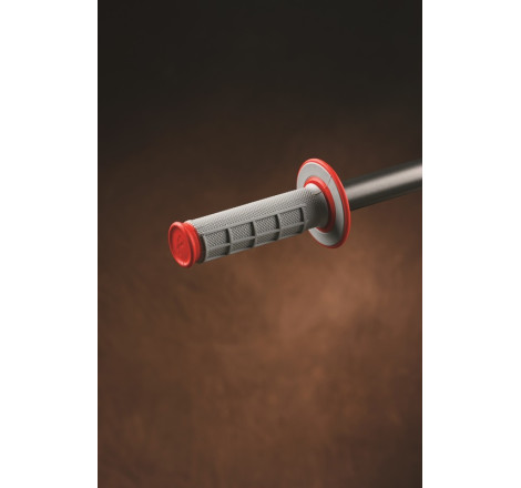 Revêtements RENTHAL Dual Series semi-gauffrés gris/rouge