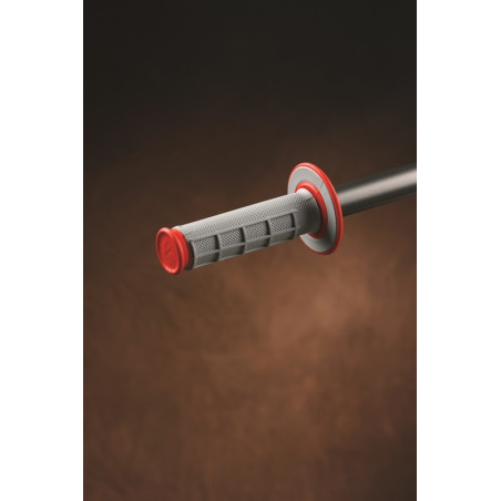 Revêtements RENTHAL Dual Series semi-gauffrés gris/rouge
