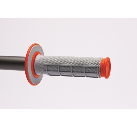 Revêtements RENTHAL Dual Series semi-gauffrés gris/orange