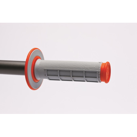 Revêtements RENTHAL Dual Series semi-gauffrés gris/orange