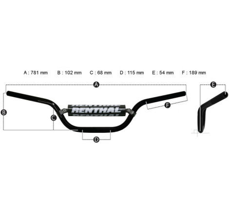 Guidon RENTHAL Fatbar 745 Enduro titane