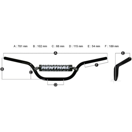 Guidon RENTHAL Fatbar 745 Enduro titane