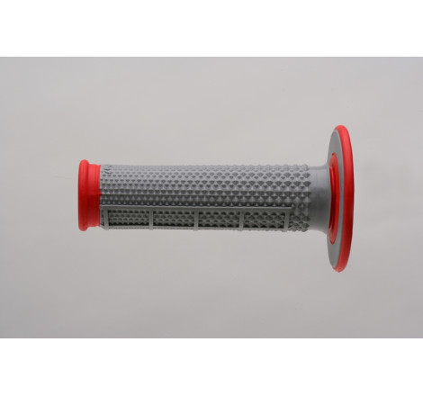 Revêtements RENTHAL Tapered Series MX semi-gauffrés gris/rouge