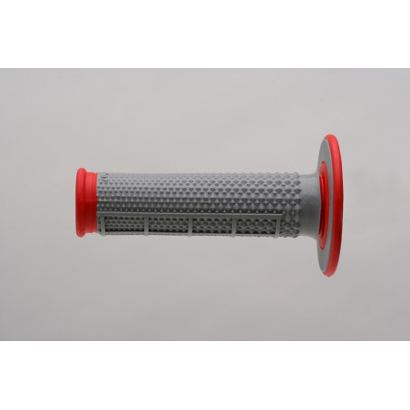 Revêtements RENTHAL Tapered Series MX semi-gauffrés gris/rouge