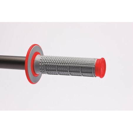 Revêtements RENTHAL Tapered Series MX semi-gauffrés gris/rouge