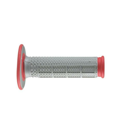 Revêtements RENTHAL Tapered Series MX semi-gauffrés gris/rouge