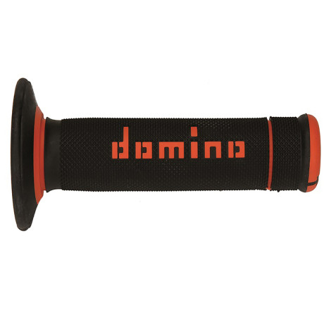 Revêtements DOMINO A020 Bicolore MX Full Grip Noir/Orange