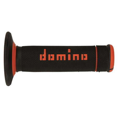 Revêtements DOMINO A020 Bicolore MX Full Grip Noir/Orange