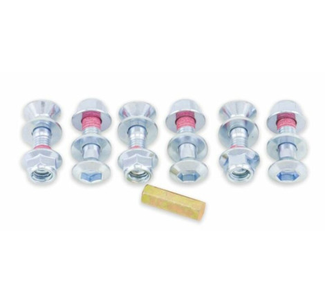 Kit vis et écrous de couronne Bolt argent par 6